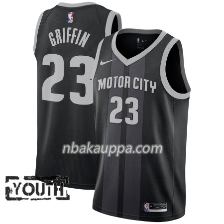 Detroit Pistons Blake Griffin 23 2018-19 Nike City Edition Musta Sininen Pelipaidat Swingman - Lasten
